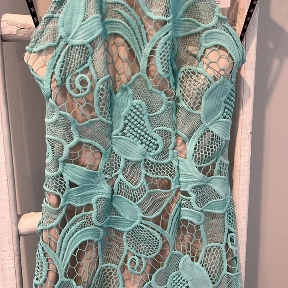 Missguided nwt mint lace and nude choker halter neck bodycon cocktail dress 4 - Picture 5 of 12